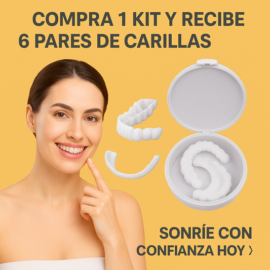 Compra 1 Kit y Recibe 6 Pares de Carillas Estéticas – Sonríe con Confianza Hoy Mismo